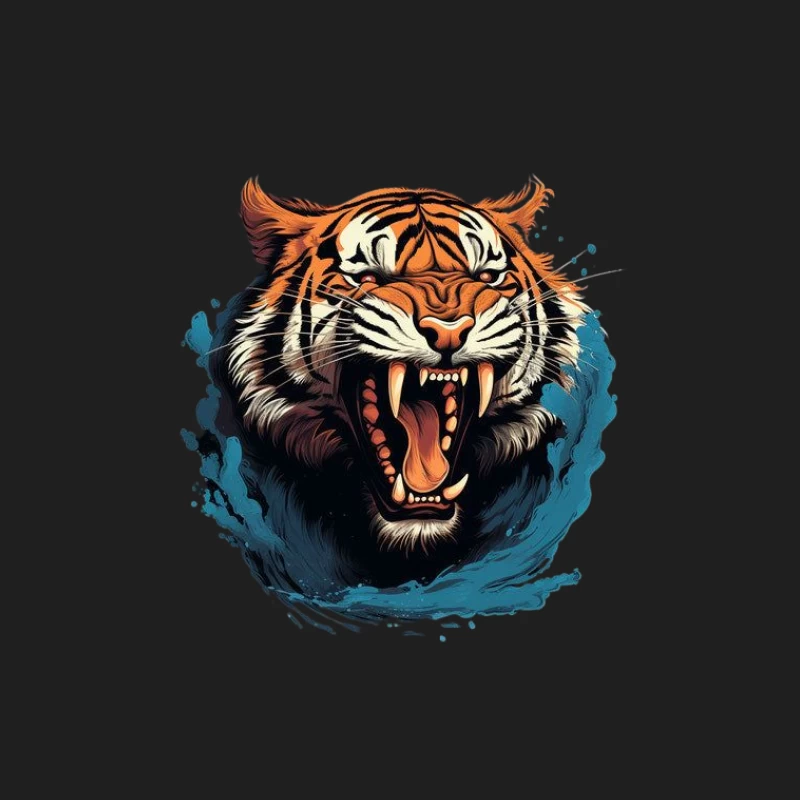 Wütender Tiger Illustration Herren Tanktops