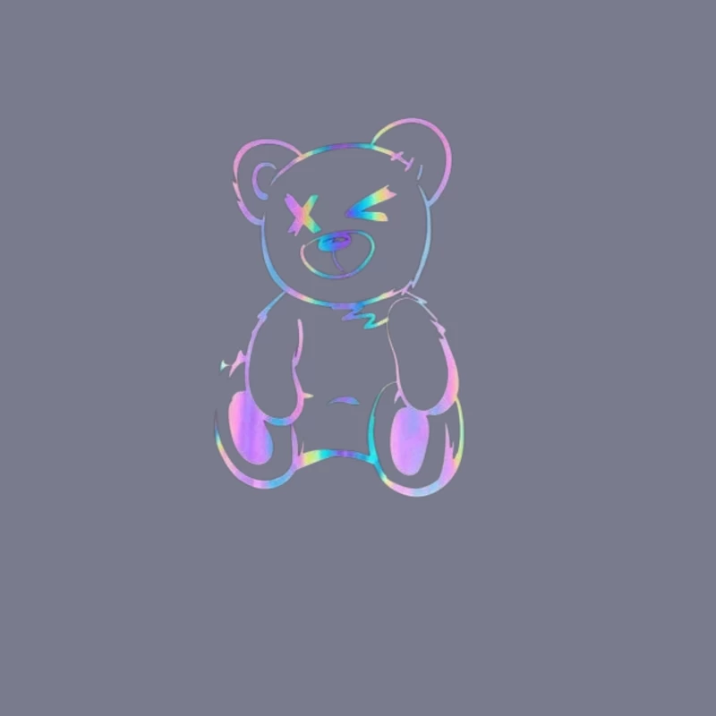 Colorful Cartoon Teddy Bear Illustration Mouse Pad