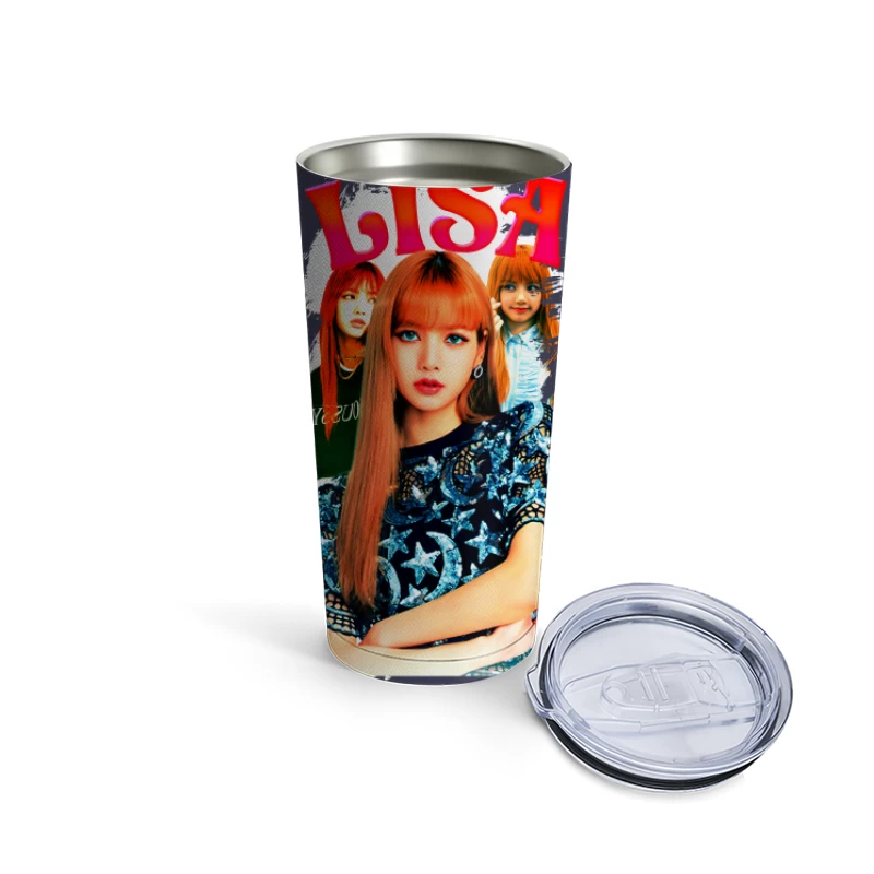 LISA: A K-Pop Icon in Fashion and Music Travel Mug