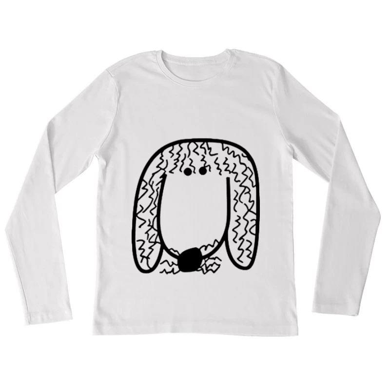 Abstrakte Robbe mit Wellen Damen Langarm T-Shirt