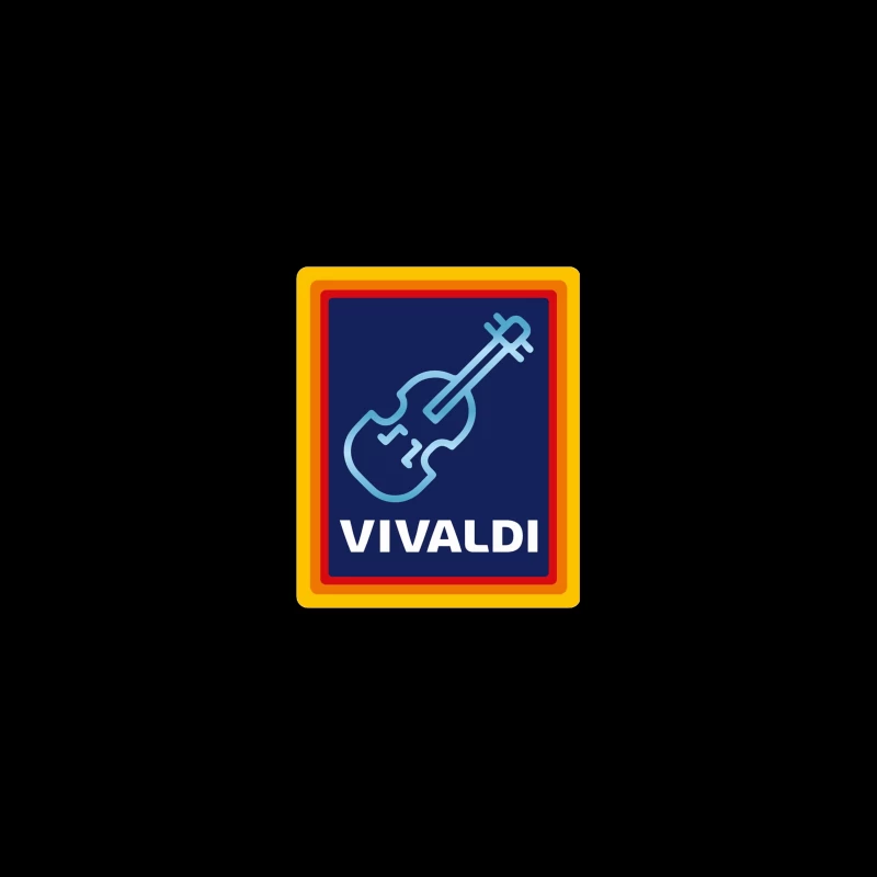 Vivaldi Classical Music Logo with Violin Icon Travel Mug