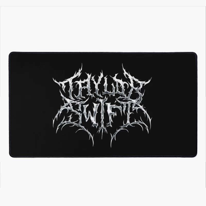 Gothic Metal Band Logo Design Desk Mat