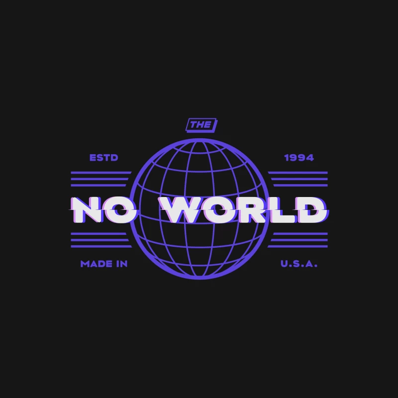 No World Globus Design Herren T-Shirt