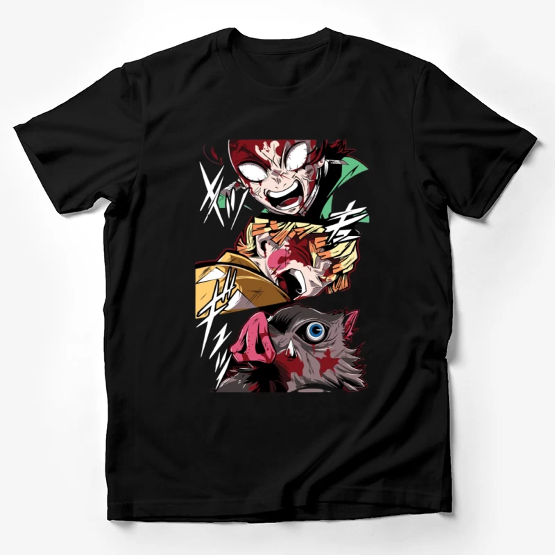 Kämpferische Anime-Charaktere Herren T-Shirt