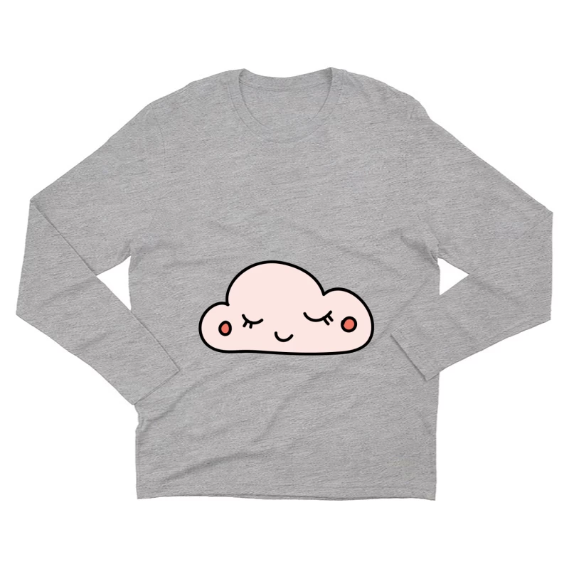 Nuage Kawaii avec Visage Calme Homme Manches Longues T-Shirt