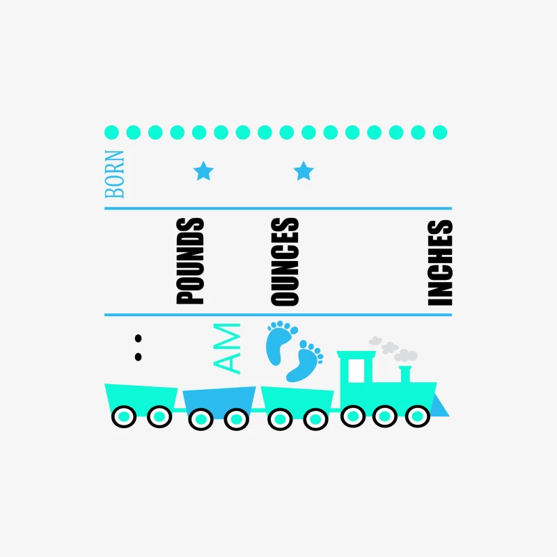 Annonce de naissance avec train Homme Manches Longues T-Shirt