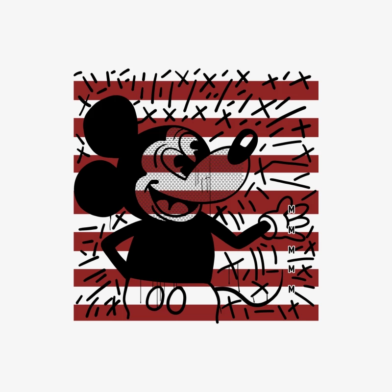 Künstlerische Silhouette mit Mustern Herren Langarm T-Shirt