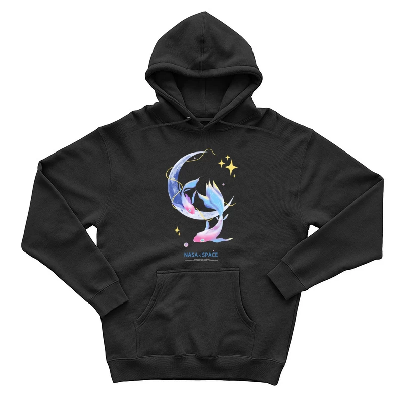 Traumhafte Fische um Mond und Sterne Herren Pullover Hoodie