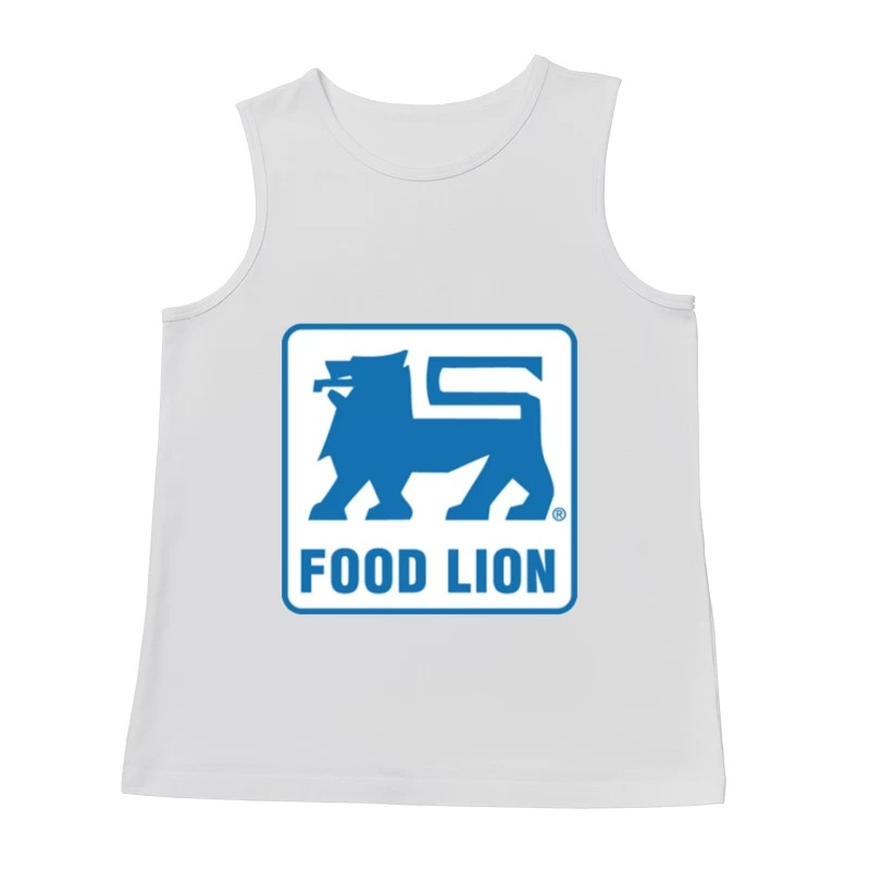 Food Lion Supermarket Chain Blue Logo with Lion Symbol Male Tank Top