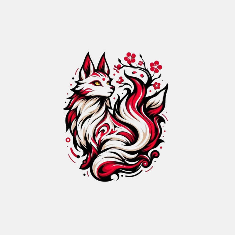 Artistic Fox Design Male Tank Top