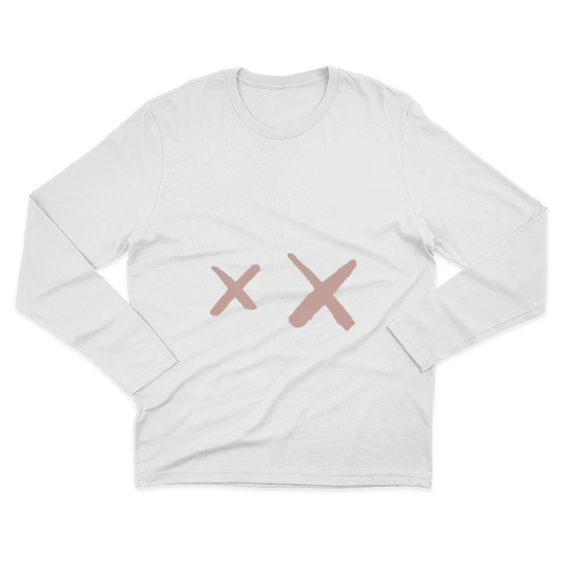 Motif X Gribouillé Homme Manches Longues T-Shirt