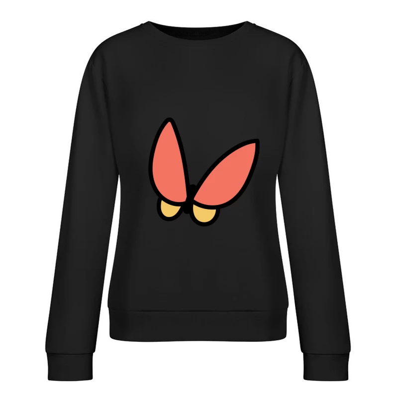 Papillon stylisé rouge Femme Sweat-shirt à enfiler