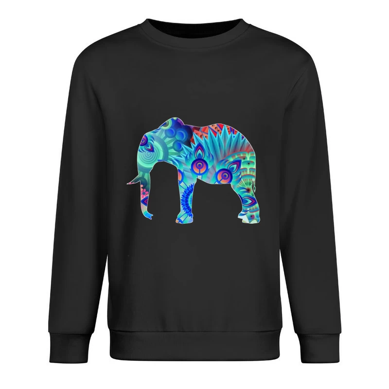 Bunte Elefantengrafik Herren Pullover Sweatshirt