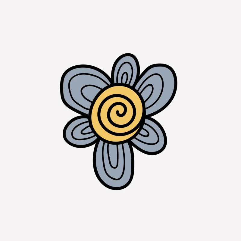 Fleur abstraite avec centre en spirale Femme T-Shirt