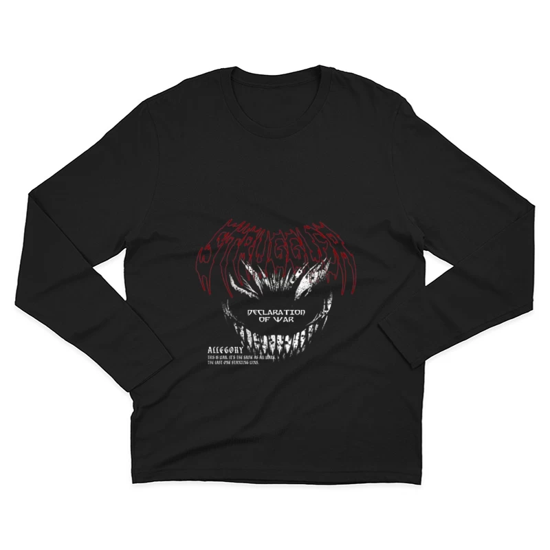 Schreckliches Lächeln im Kriegsdesign Herren Langarm T-Shirt