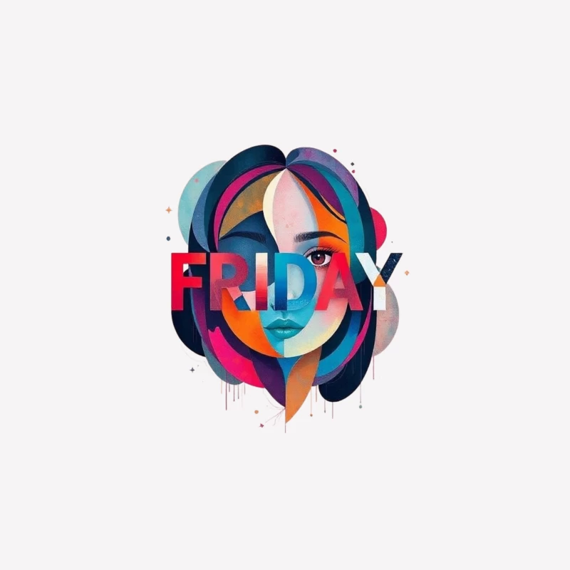 Colorful Friday Artwork Male T-Shirt