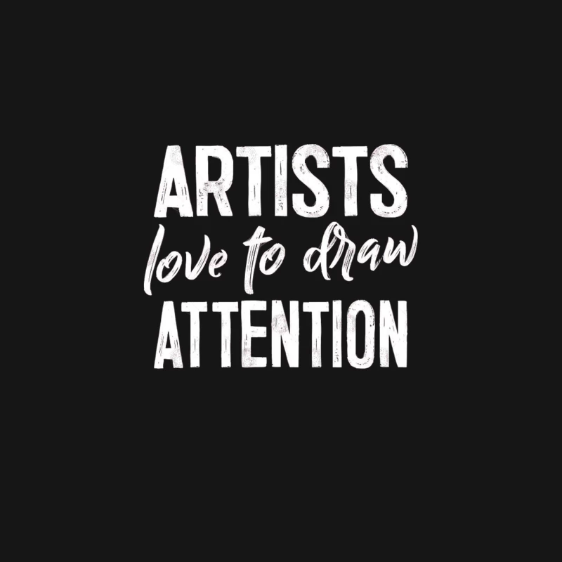 Artists Love to Draw Attention - Artist Gift Desk Mat