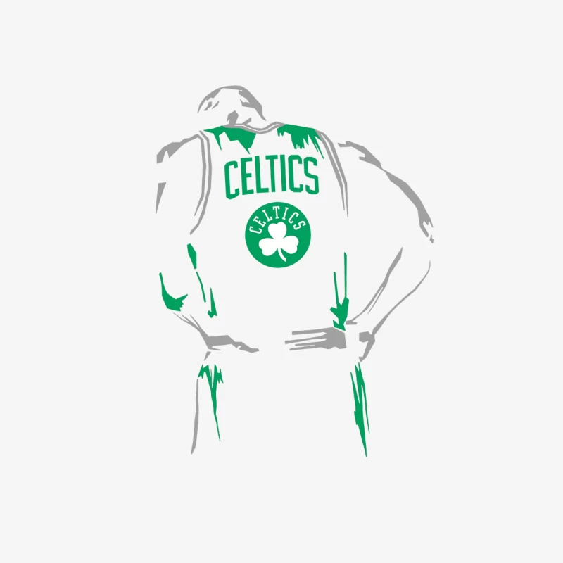 Celtics Basketball Silhouette Herren Pullover Sweatshirt