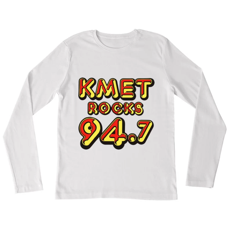 KMET 94.7 Retro Radio Female Long Sleeve T-Shirt