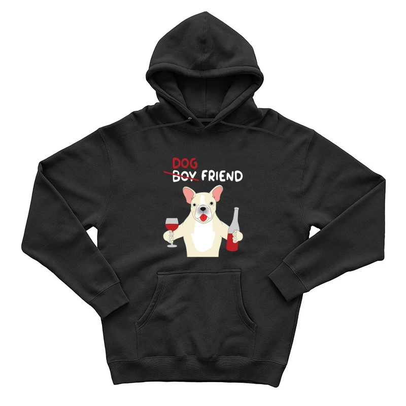 Chien avec vin et amitié Homme Sweat à capuche