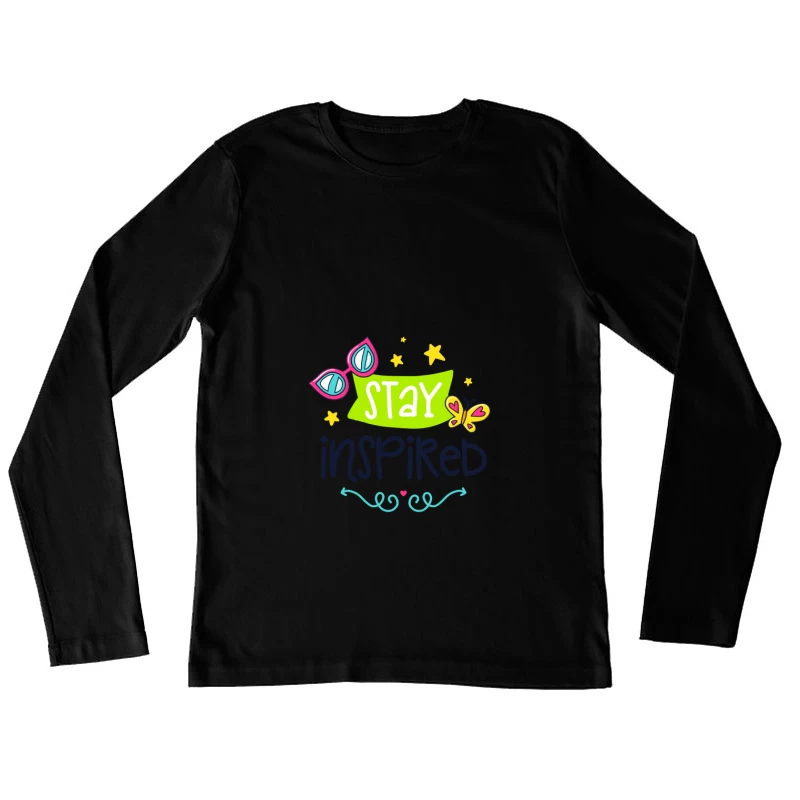 Restez inspiré avec éclat Femme Manches Longues T-Shirt