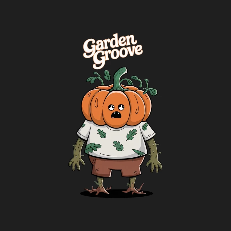 Cute Garden Groove Pumpkin Character Illustration Male Tank Top