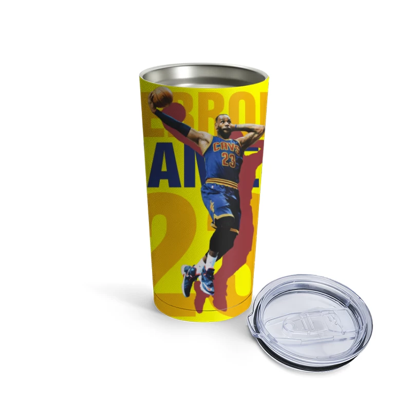 LeBron James Basketball Player Graphic Travel Mug