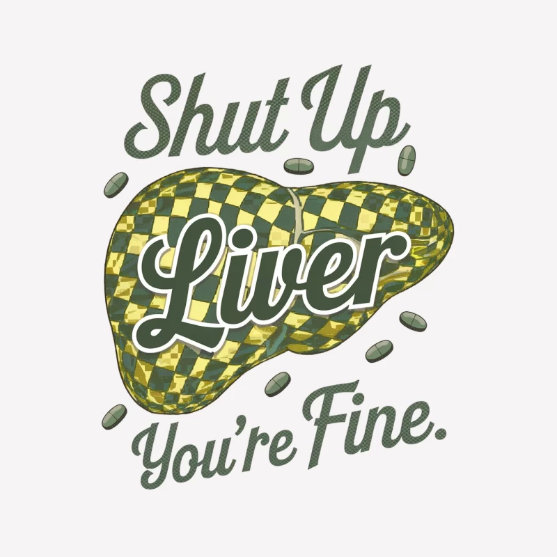 Sarcastic Retro Liver Health Typography Female T-Shirt