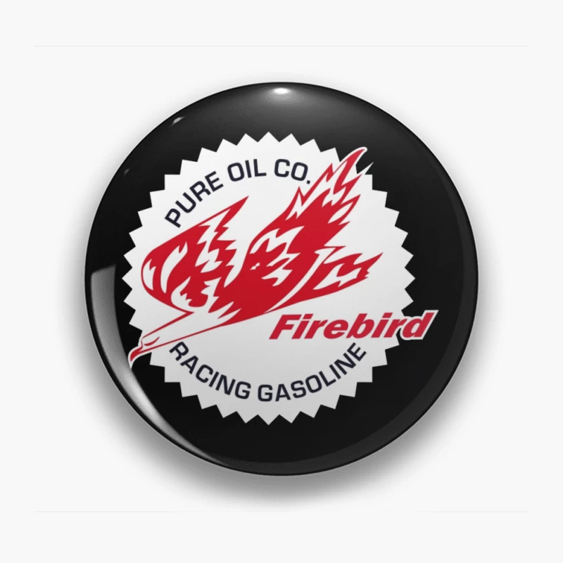 Vintage Pure Oil Company Firebird Racing Gasoline Logo Pin