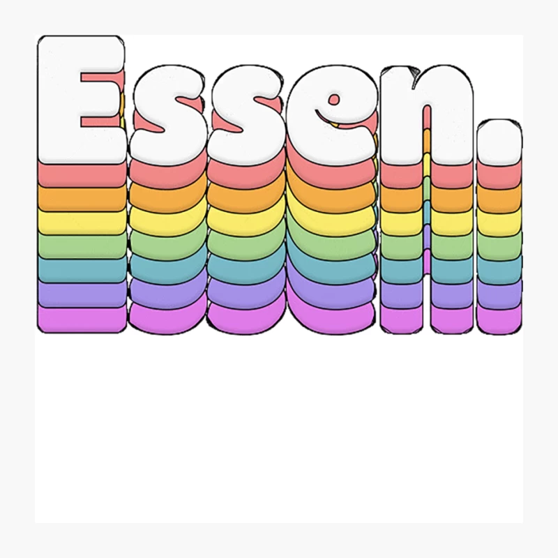 Essen  Retro Typography Design Pin
