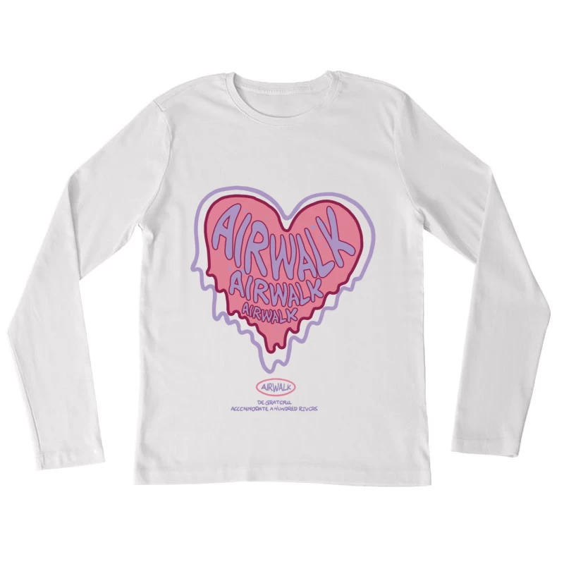 Airwalk Herz-Design Damen Langarm T-Shirt