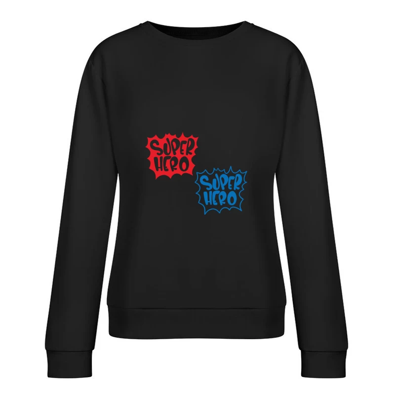 Design de super-héros coloré Femme Sweat-shirt à enfiler