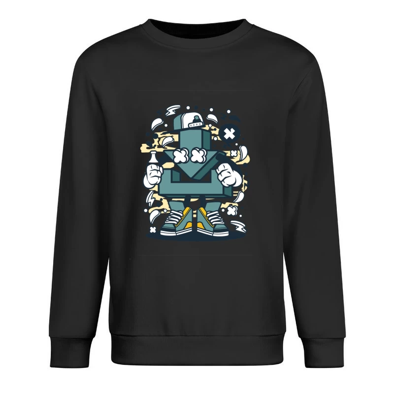 Personnage de bande dessinée graffiti Homme Sweat-shirt à enfiler