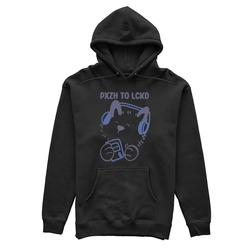 Niedliches Tier mit Kopfhörern Damen Pullover Hoodie