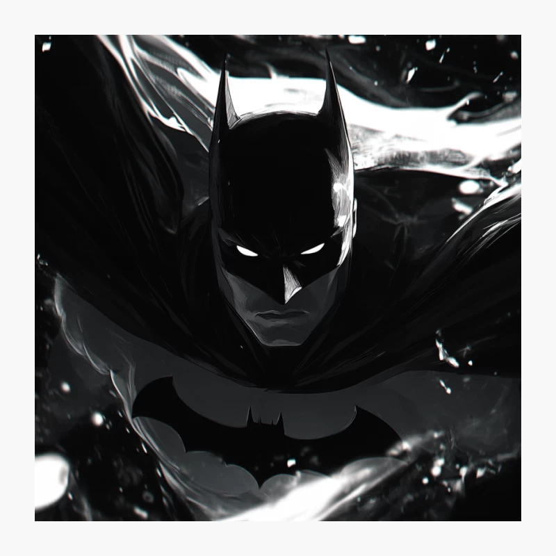 Dark and Dramatic Batman: Iconic Superhero Portrait Pin