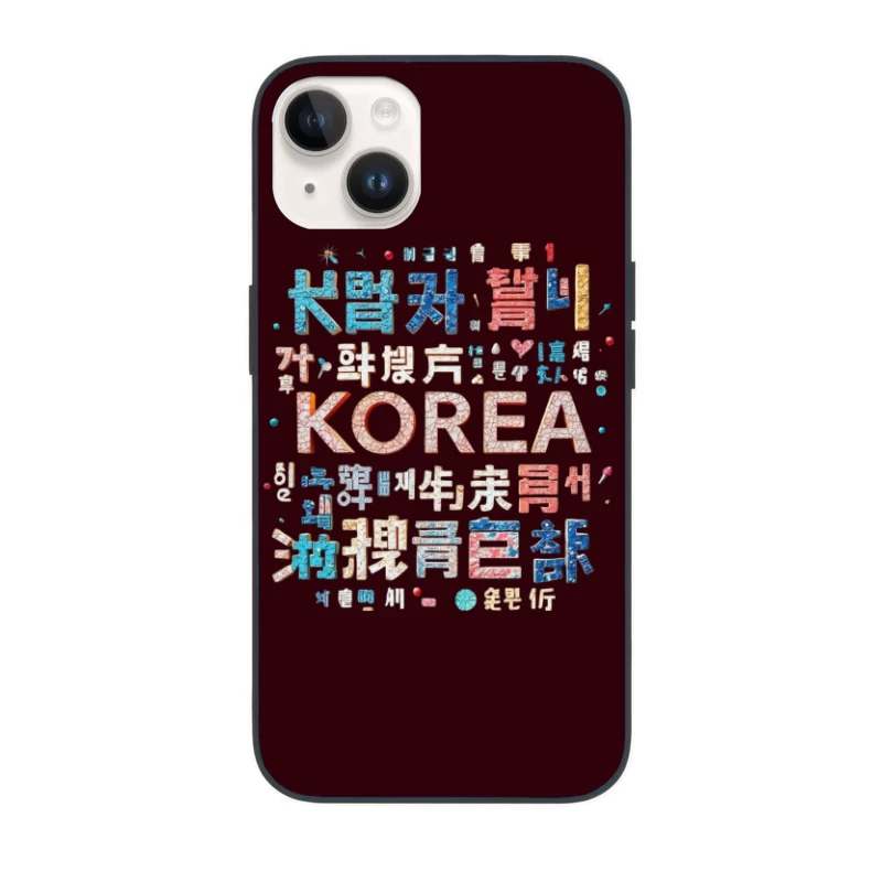 Artistic Korean Typography and Cultural Design iPhone Case