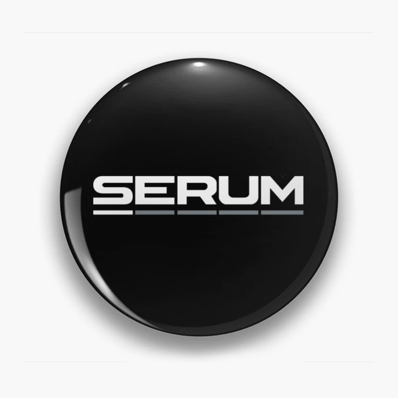 Minimalist Serum Audio Software Logo Design Pin