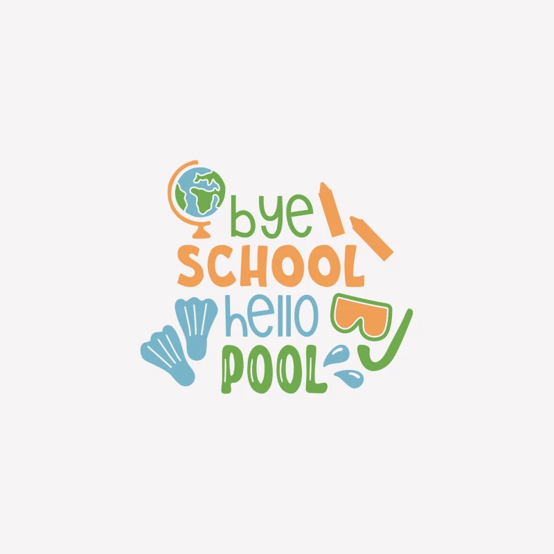Adieu école, bonjour piscine Femme T-Shirt