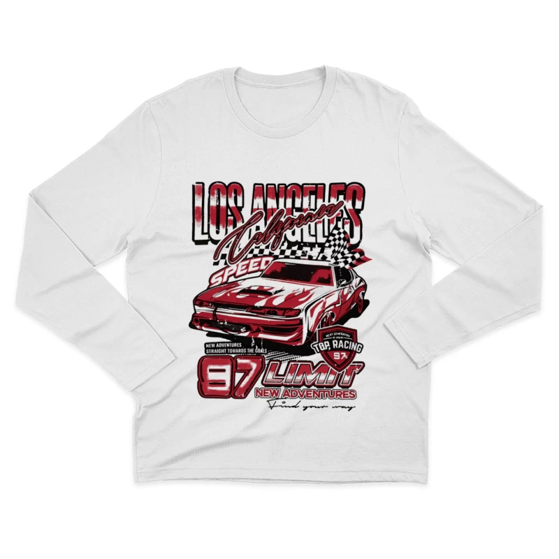 Rennwagen-Design in Los Angeles Herren Langarm T-Shirt