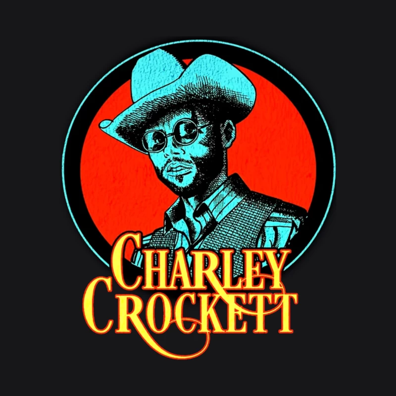 Vintage Charley Crockett Western Music Logo Design Male Pullover Hoodie