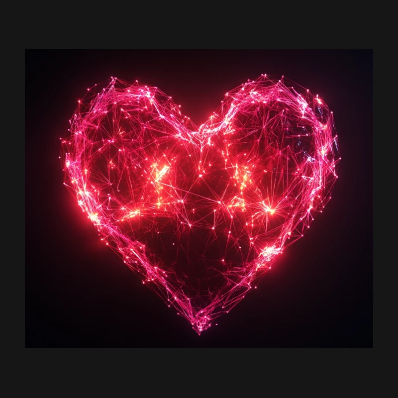 Digital Love: A Network of Connections Mouse Pad