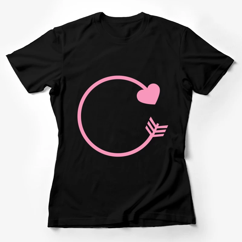 Flèche circulaire et cœur Femme T-Shirt