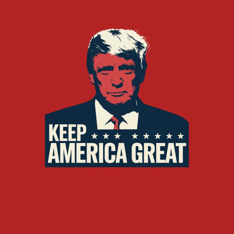 Keep America Great Political Campaign Poster in Red White and Blue Design Female T-Shirt