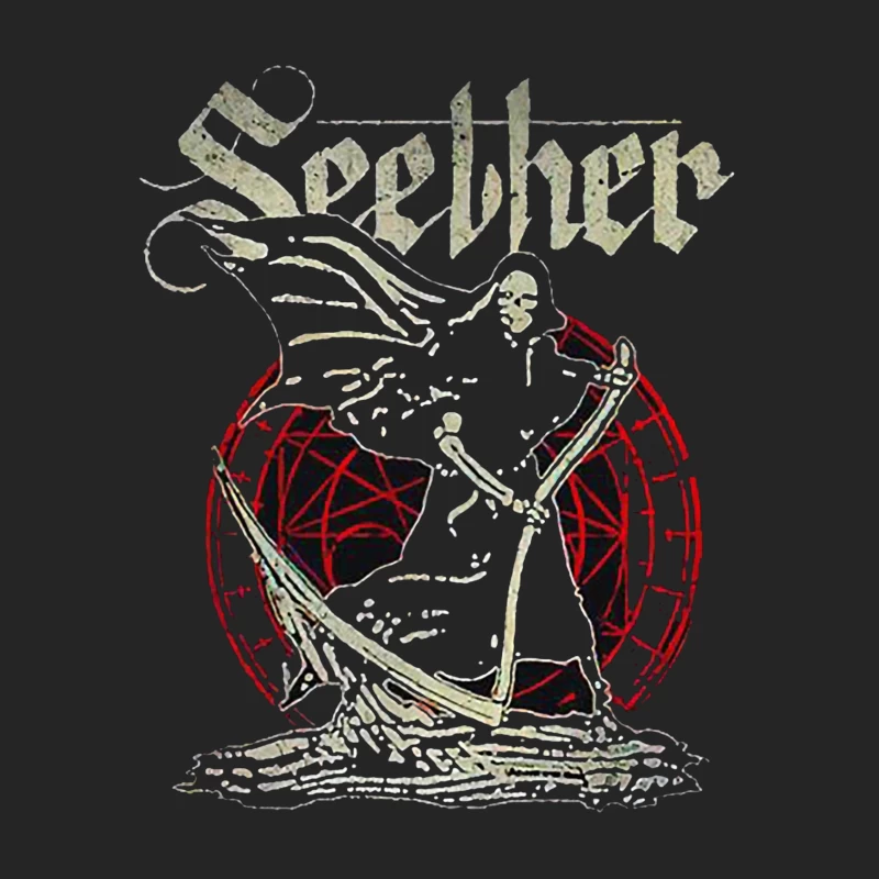 Gothic Skeleton Band Art - Seether Rock Metal Design Male Pullover Sweatshirt