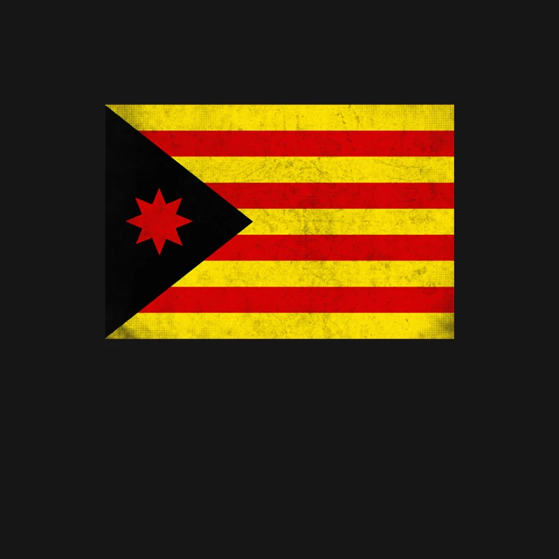 Estelada Anarquista - Vintage Faded Look Design Female Long Sleeve T-Shirt