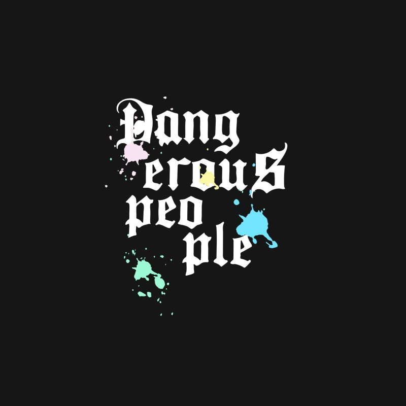 Gefährliche Leute Design mit Farbspritzern Herren Langarm T-Shirt