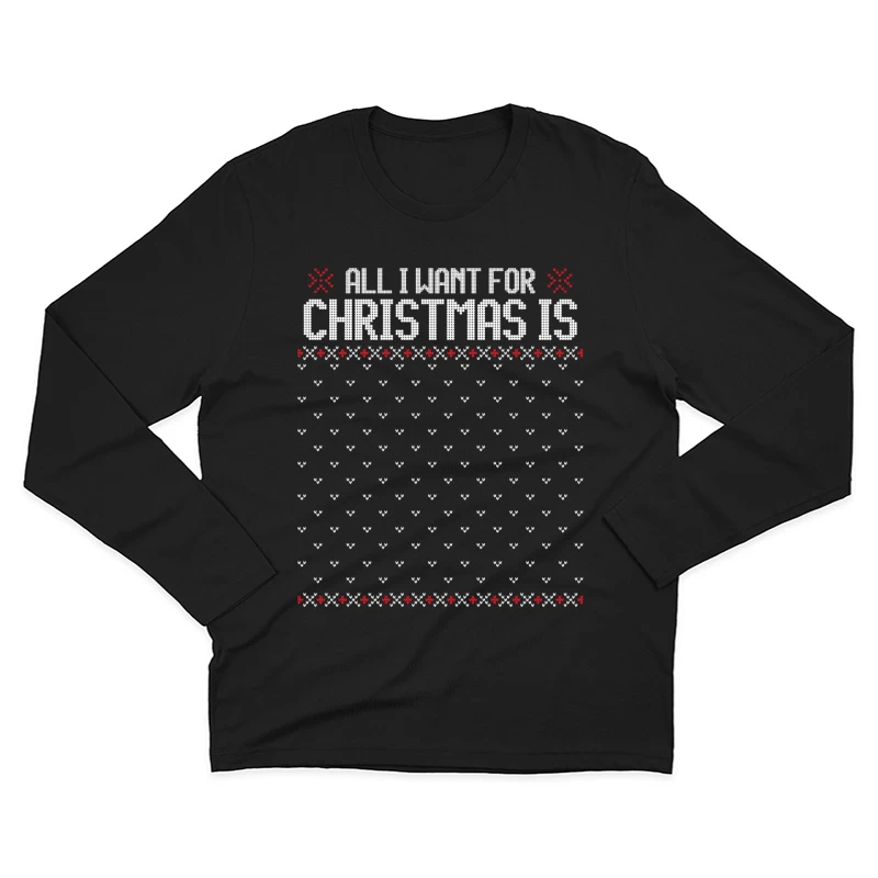 Pull de Noël avec texte humoristique Homme Manches Longues T-Shirt