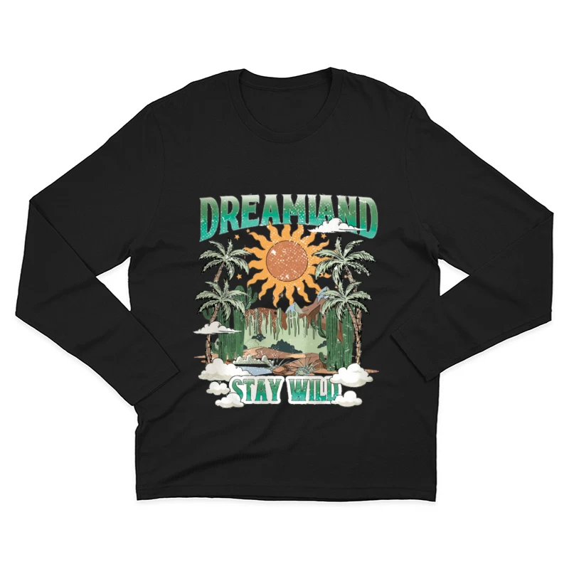 Wildes Traumland mit Palmen Herren Langarm T-Shirt