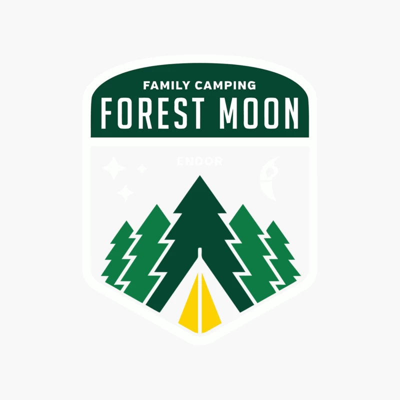Forest Moon Family Camping Logo Cotton Tote Bag
