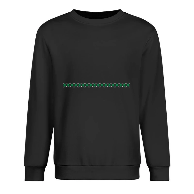 Motif géométrique en vert et blanc Homme Sweat-shirt à enfiler
